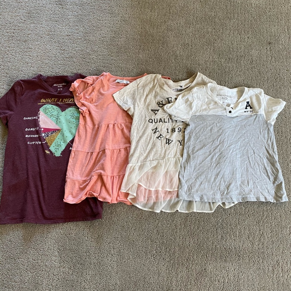 Bundle of four Abercrombie girls shirts